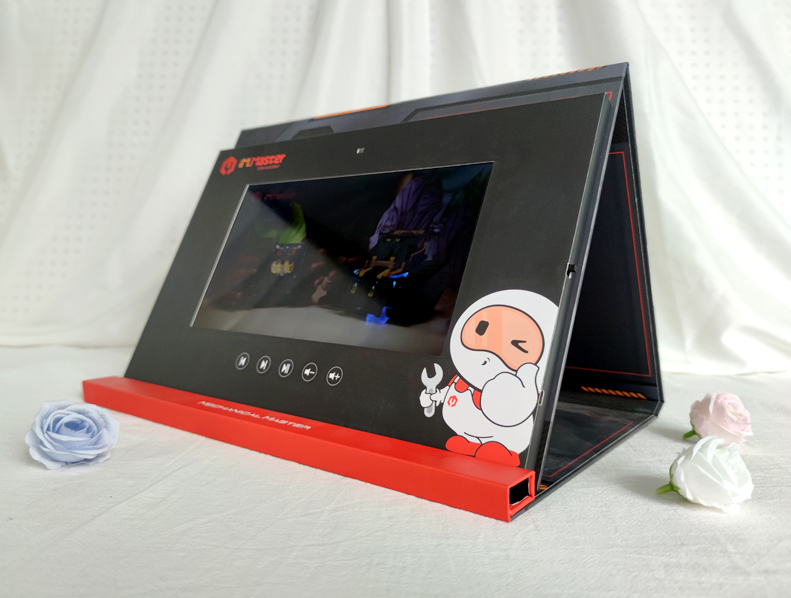 黑色现代折叠式视频展示架